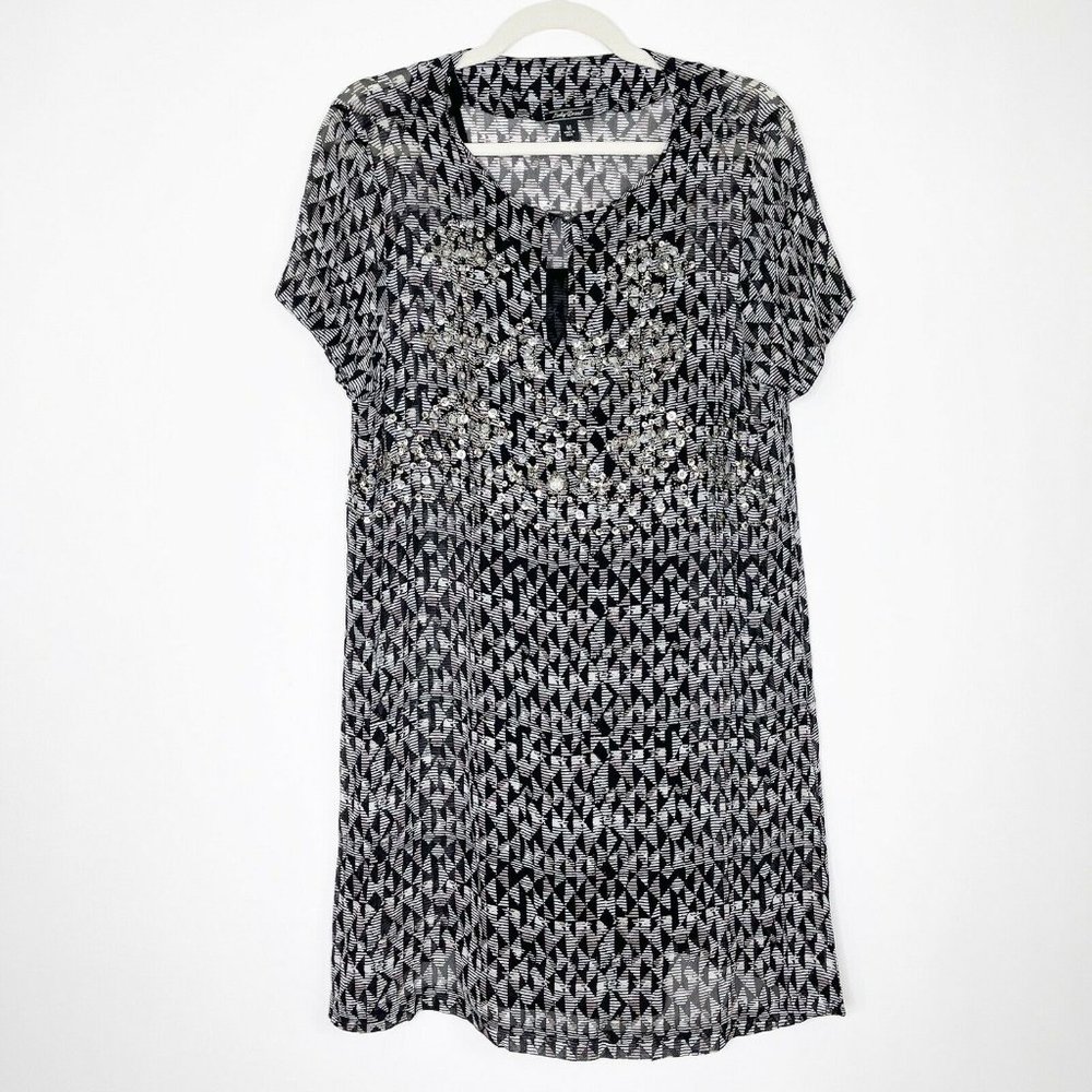 Lucky Brand Boho Shift Dress Size Medium - Picture 3 of 9